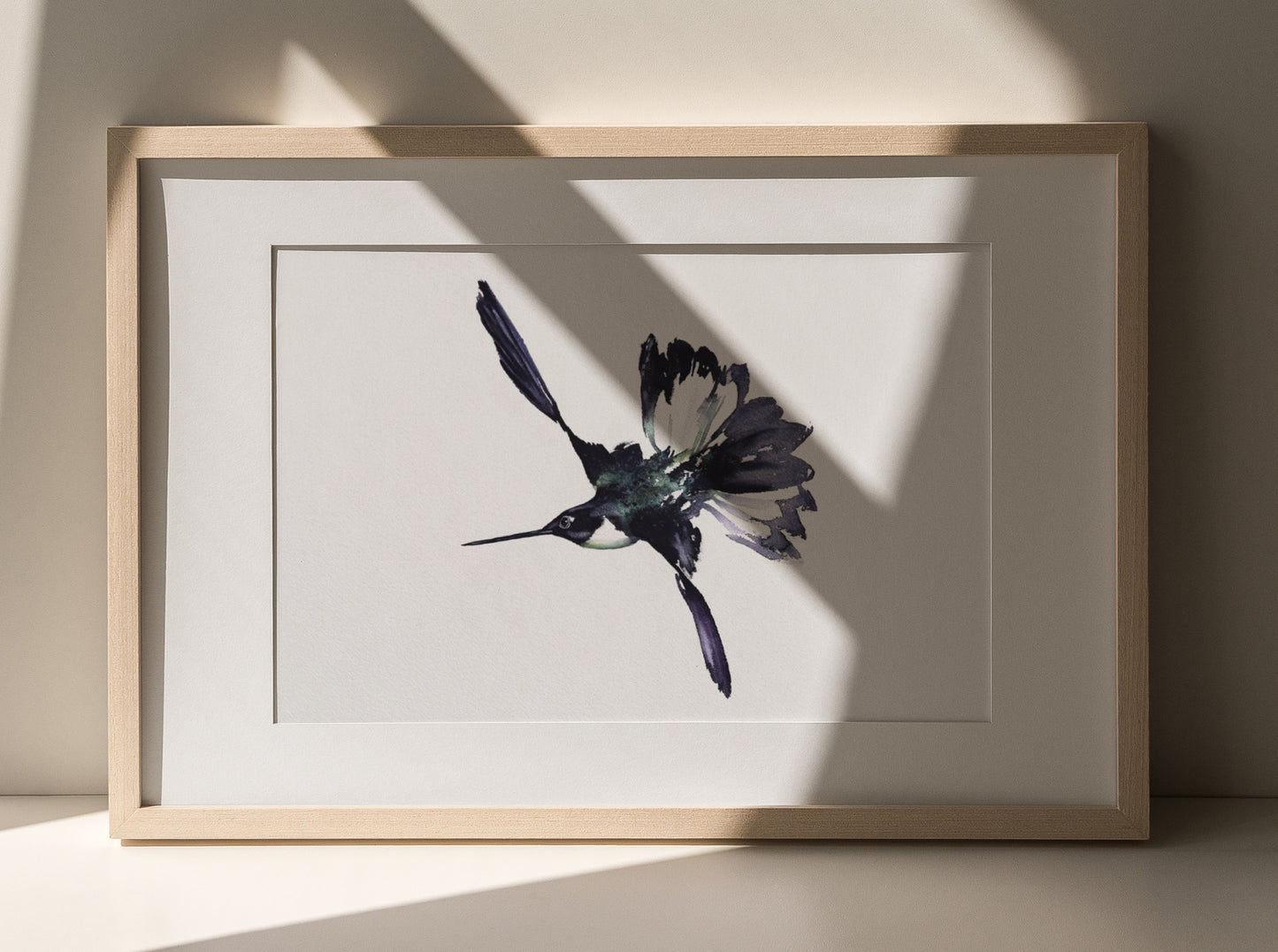 Black Jacobin Hummingbird No. 1 - 11 x 14